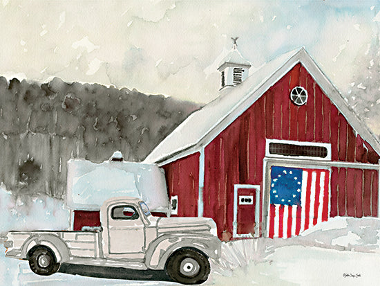 Stellar Design Studio SDS504 - SDS504 - The Homestead - 16x12 Farm, Barn, Holidays, Truck, American Flag, USA, Winter from Penny Lane