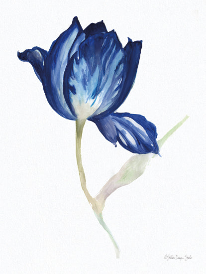Stellar Design Studio SDS731 - SDS731 - Blue Flower Stem II - 12x18 Blue Flower Stem, One Flower, Blue Flower, Single Flower, Bloom, Botanical from Penny Lane