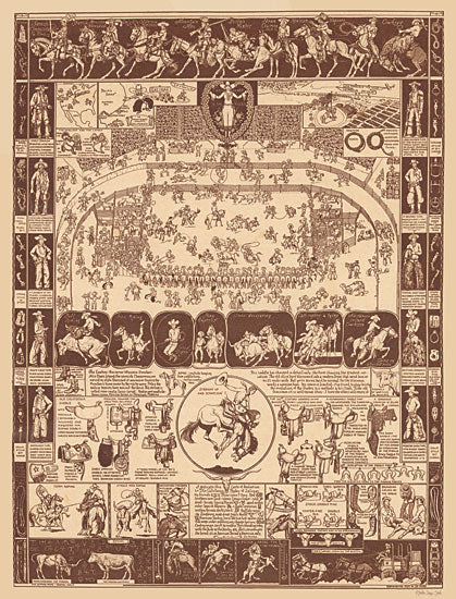 Stellar Design Studio SDS866 - SDS866 - Vintage Cowboy Poster - 12x16 Cowboy Poster, Vintage, Old, Antiques, Cowboys, Cowboy Icons, Sepia, Masculine, Signs from Penny Lane