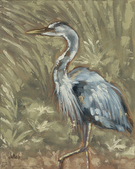 Sara G. Designs SGD176 - SGD176 - Great Blue - 12x16 Coastal, Heron, Grass, Marsh, Abstract, Brush Strokes, Great Blue from Penny Lane