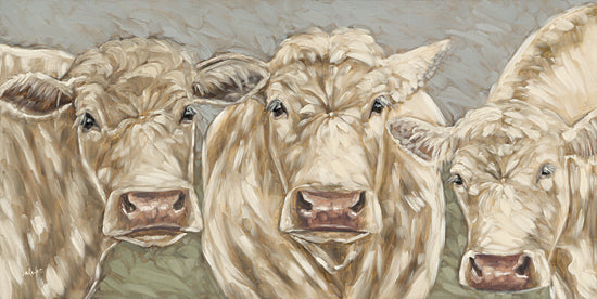 Sara G. Designs SGD193 - SGD193 - Three Moos - Cha Chas - 18x9 Cows, White Cows, Farm Animals, Portraits, Farmhouse/Country, Brush Strokes from Penny Lane