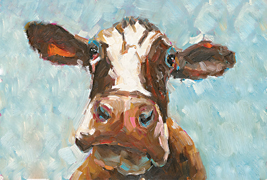 White Ladder WL147 - WL147 - How Now Brown Cow - 18x12 Cow, Abstract, Portrait, Animal from Penny Lane