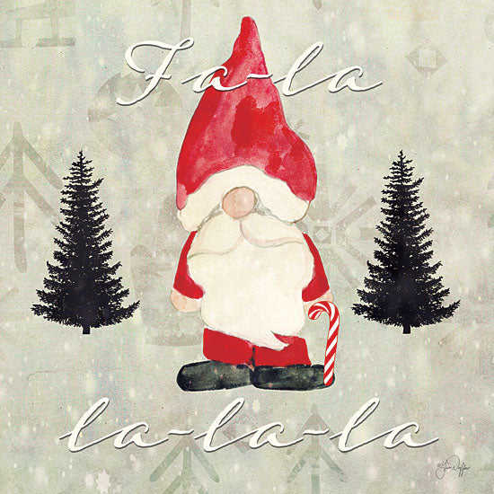 Yass Naffas Designs YND202 - YND202 - Fa La La Santa - 12x12 Christmas, Holidays, Whimsical, Santa Claus, Gnome, Fa-La-La-La-La, Typography, Signs, Textual Art, Winter, Trees, Candy Cane from Penny Lane