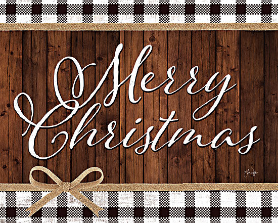 Yass Naffas Designs YND205 - YND205 - Burlap Merry Christmas - 16x12 Christmas, Holidays, Burlap, Merry Christmas, Typography, Signs, Textual Art, Brown and White Plaid from Penny Lane