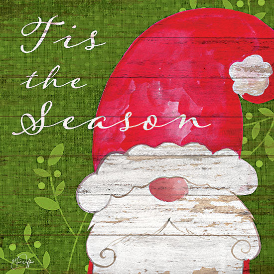 Yass Naffas Designs YND206 - YND206 - Tis the Season Santa - 12x12 Christmas, Holidays, Whimsical, Santa Claus, Tis the Season, Typography, Signs, Textual Art, Winter, Greenery from Penny Lane