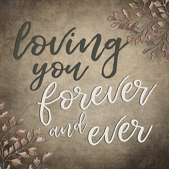Yass Naffas Designs YND242 - YND242 - Loving You Forever and Ever - 12x12 Inspirational, Loving You Forever and Ever, Typography, Signs, Textual Art from Penny Lane
