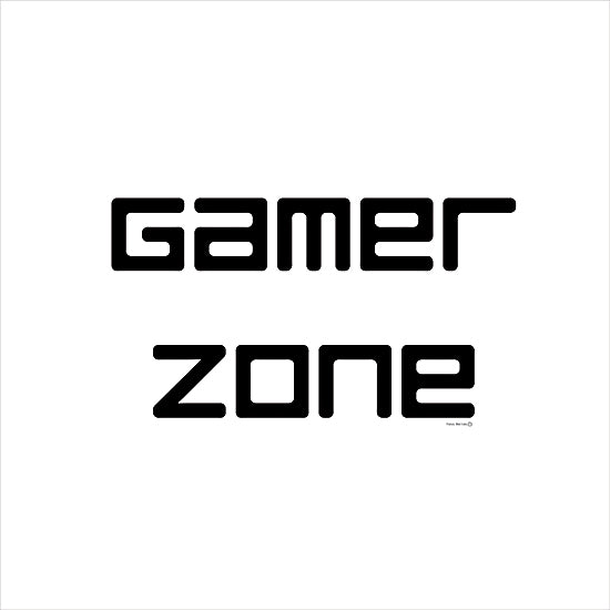 Yass Naffas Designs YND282 - YND282 - Gamer Zone - 12x12 Gaming, Video Games, Gamer Zone, Typography, Signs, Textual Art, Black & White, Masculine, Children from Penny Lane