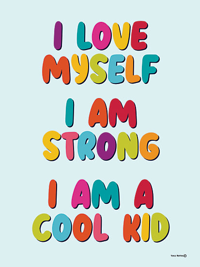 Yass Naffas Designs YND437 - YND437 - I Love Myself I - 12x16 Children, Inspirational, I Love Myself, I am Strong, I am a Cool Kid, Typography, Signs, Textual Art, Rainbow Colors from Penny Lane