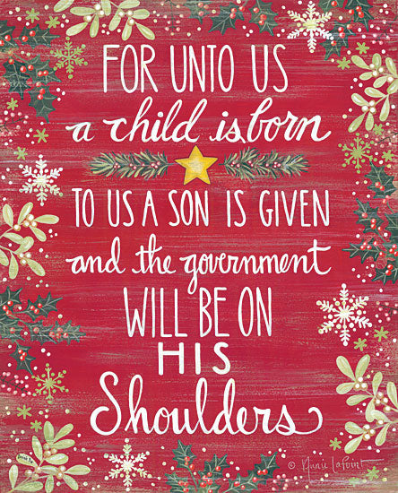 Annie LaPoint ALP1723 - For Unto Us A Child is Born, Holiday, Greenery, Signs from Penny Lane