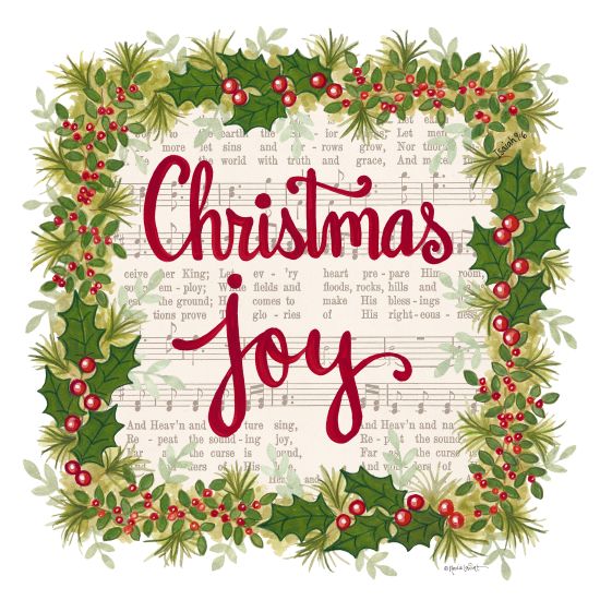 Annie LaPoint ALP1810 - Christmas Joy Holiday Wreath - 12x12 Holidays, Sheet Music, Wreath, Poinsettias, Flowers, Joy, Holly and Berries from Penny Lane