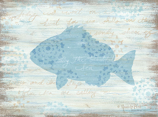 Annie LaPoint ALP1860 - Ocean Fish     - 16x12 Fish, Ocean, Blue & White from Penny Lane