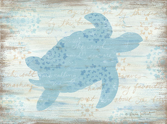 Annie LaPoint ALP1861 - Ocean Turtle  - 16x12 Turtle, Ocean, Blue & White from Penny Lane