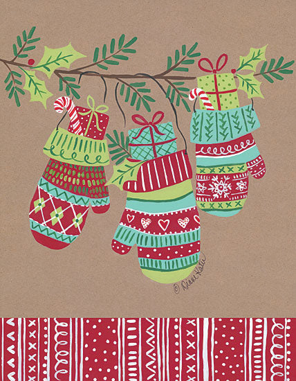 Diane Kater ART1097 - Mittens Trio Mittens, Winter, Gloves, Holidays from Penny Lane