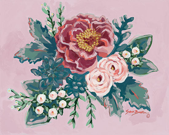 Sara Baker BAKE107 - BAKE107 - Peony Spring  - 16x12 Flowers, Peony, Spring Flowers, Bouquet, Botanical from Penny Lane