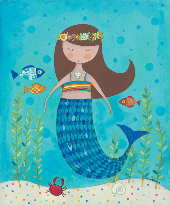 Bernadette Deming BER1303 - Under the Sea Mermaid, Sea, Girl, Fish, Nautical, Ocean Floor from Penny Lane