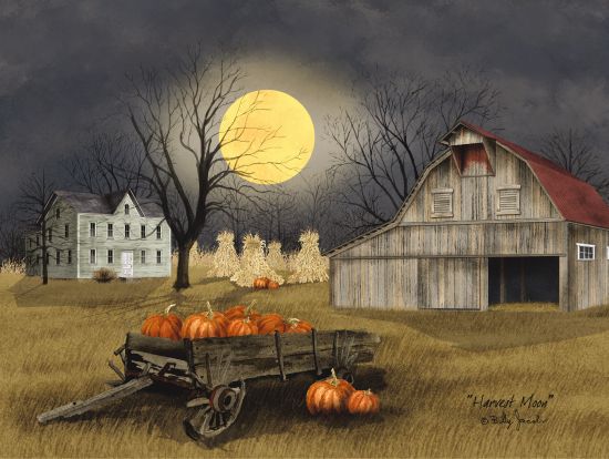 Billy Jacobs BJ1094 - Harvest Moon Harvest Moon, Farm, Barn, Wagon, Pumpkins, Hay Stacks from Penny Lane