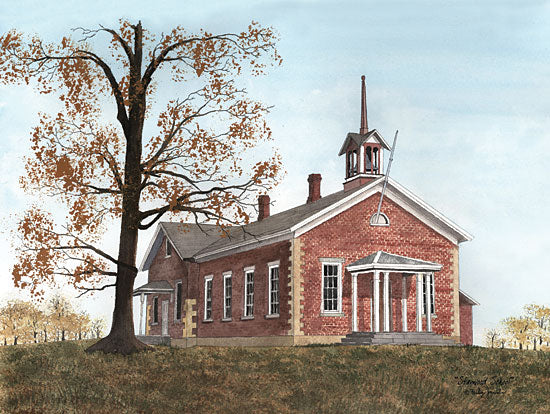 Billy Jacobs BJ1253 - BJ1253 - Stanwood School - 16x12 Schoolhouse, Trees, Fall, Stanwood School, Vintage from Penny Lane