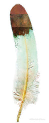 BLUE122 - Peace Painterly Feather - 8x20