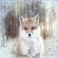 BLUE152 - Enchanted Winter Fox     - 12x12