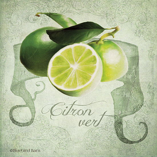 Bluebird Barn BLUE244 - Vintage Limes Citron - 12x12 Limes, Vintage, Fruit, Citrus, Kitchen, Antique from Penny Lane
