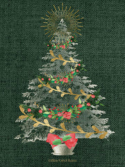 BLUE263 - Burlap Christmas Tree - 12x16