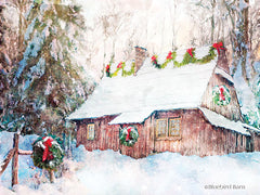BLUE266 - Snowy Christmas Cabin - 16x12