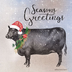 BLUE272 - Vintage Christmas Seasons Greetings Cow - 12x12