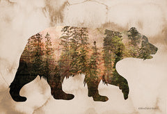 BLUE366 - Brown Woods Bear Silhouette - 18x12