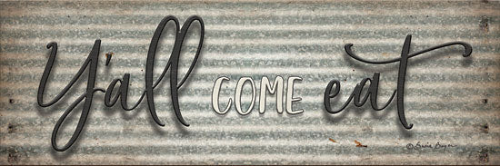 Susie Boyer BOY434 - Y'all Come Eat - 16x8 Y'all Come Eat, Signs, Galvanized Metal, Signs, Kitchen from Penny Lane