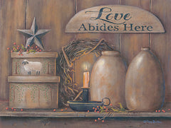 BR456 - Love Abides Here Shelf - 16x12