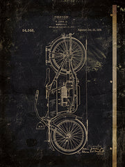 CC137 - Motor Bike Patent I - 12x16