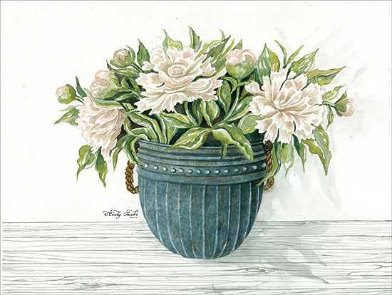 Cindy Jacobs CIN1105 - Galvanized Pot Peonies       Galvanized Metal, Pot, Flowers, Shabby Chic, Peonies from Penny Lane