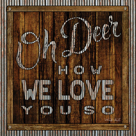 Cindy Jacobs CIN1122 - Oh Deer Galvanized Metal, Love, Signs, Wood Planks from Penny Lane