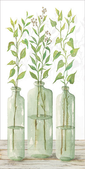 Cindy Jacobs CIN1176 - Simple Leaves in Jar II Glass Jars, Greenery, Plants from Penny Lane