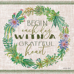 CIN1273 - Grateful Heart Succulent Wreath - 12x12