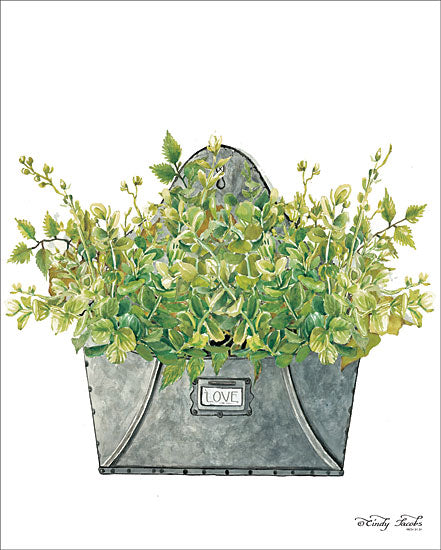 Cindy Jacobs CIN1412 - CIN1412 - Love Wall Box  - 12x16 Wall Box, Love, Galvanized Metal, Plants, Botanical from Penny Lane