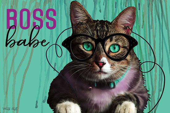 Cindy Jacobs CIN1446 - Boss Babe - 18x12 Boss Babe, Cat, Glasses, Humorous from Penny Lane