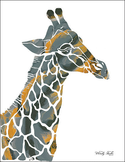 Cindy Jacobs CIN1456 - Bright Giraffe I - 12x16 Giraffe, Abstract from Penny Lane