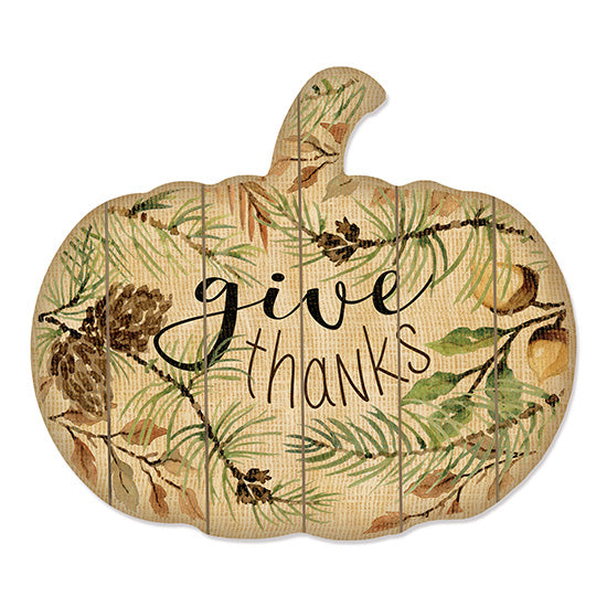Cindy Jacobs CIN1461PUMP - Give Thanks Autumn, Pumpkin, Acorns, Pine Cones, Thanksgiving, Give Thanks from Penny Lane