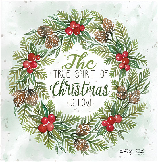 Cindy Jacobs CIN1629 - CIN1629 - True Spirit Wreath - 12x12 True Spirit Wreath, Holidays, Wreath, Berries, Pinecones, Wreath from Penny Lane