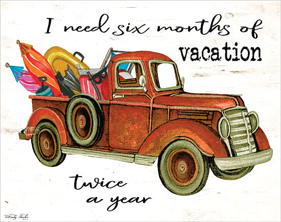 Cindy Jacobs CIN1646 - CIN1646 - Vacation Truck - 16x12 Vacation, Truck, Rusty Truck, Summertime, Umbrellas, Raft, Travel, Signs from Penny Lane