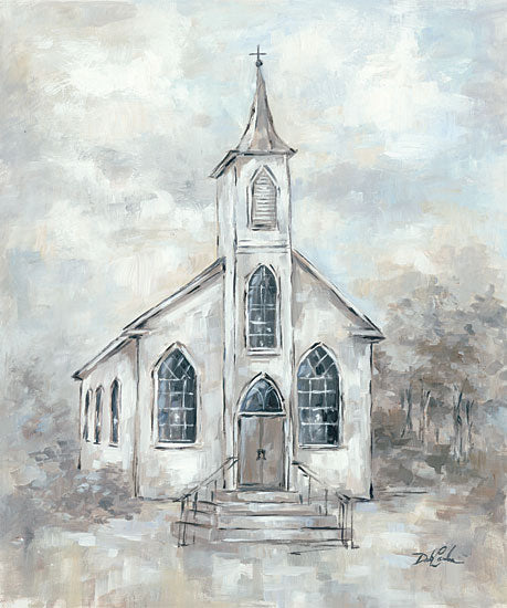 Debi Coules DC105 - Faith Church, Rustic, Blue, Gray from Penny Lane