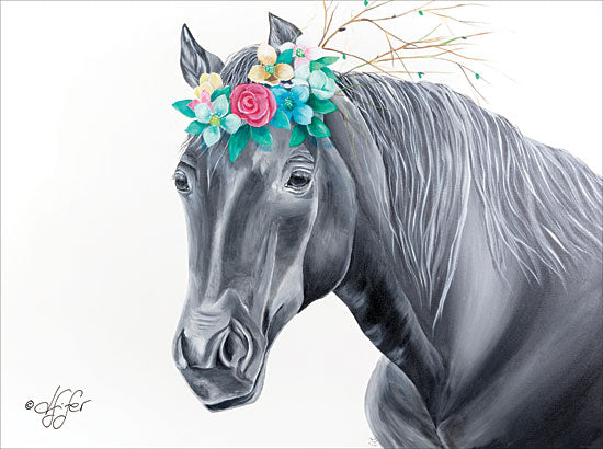 Diane Fifer DF113 - It's 'Mane'ly Me - 16x12 Horse, Flowers, Crown from Penny Lane