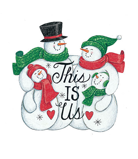 Deb Strain DS1722 - This is Us Snowman - 12x16 Snowmen Family, Family, This is Us from Penny Lane