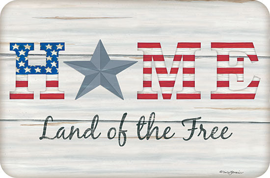 Deb Strain DS1749 - Home - Land of the Free  - 18x12 Home, Red, White, Blue, Americana, Land of the Free, Barn Star from Penny Lane