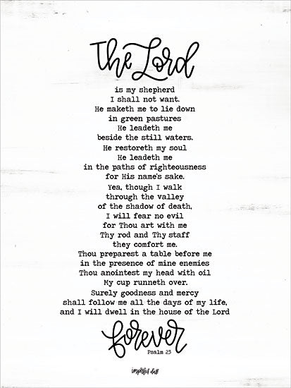 Imperfect Dust DUST297 - Psalm 23 - 12x16 Psalm 23, Bible Verse, The Lord is My Shepherd, Religious, Christian from Penny Lane