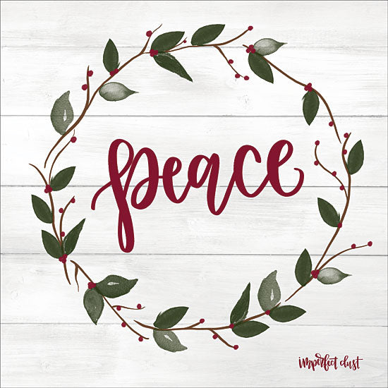 Imperfect Dust DUST334 - DUST334 - Peace - 12x12 Holidays, Peace, Wreath, Greenery, Shiplap, Christmas from Penny Lane