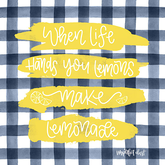 Imperfect Dust DUST354 - DUST354 - Make Lemonade - 12x12 Make Lemonade, Motivational, Calligraphy, Plaid, Signs from Penny Lane