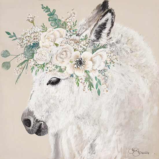 Hollihocks Art HH152 - HH152 - Hope the Donkey - 12x12 Portrait, Floral, Botanical, Farm Animals, Donkey from Penny Lane