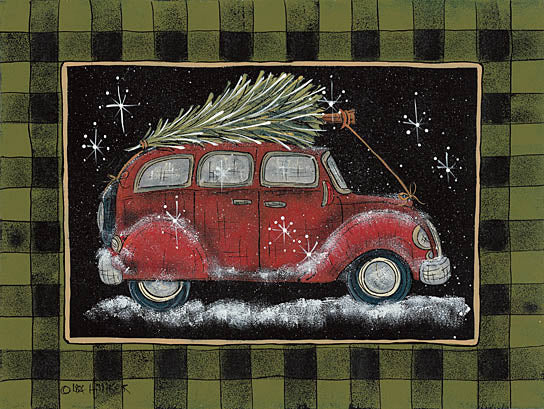 Lisa Hilliker HILL678 - Ready for Christmas - Car, Christmas Tree, Plaid, Snow from Penny Lane Publishing
